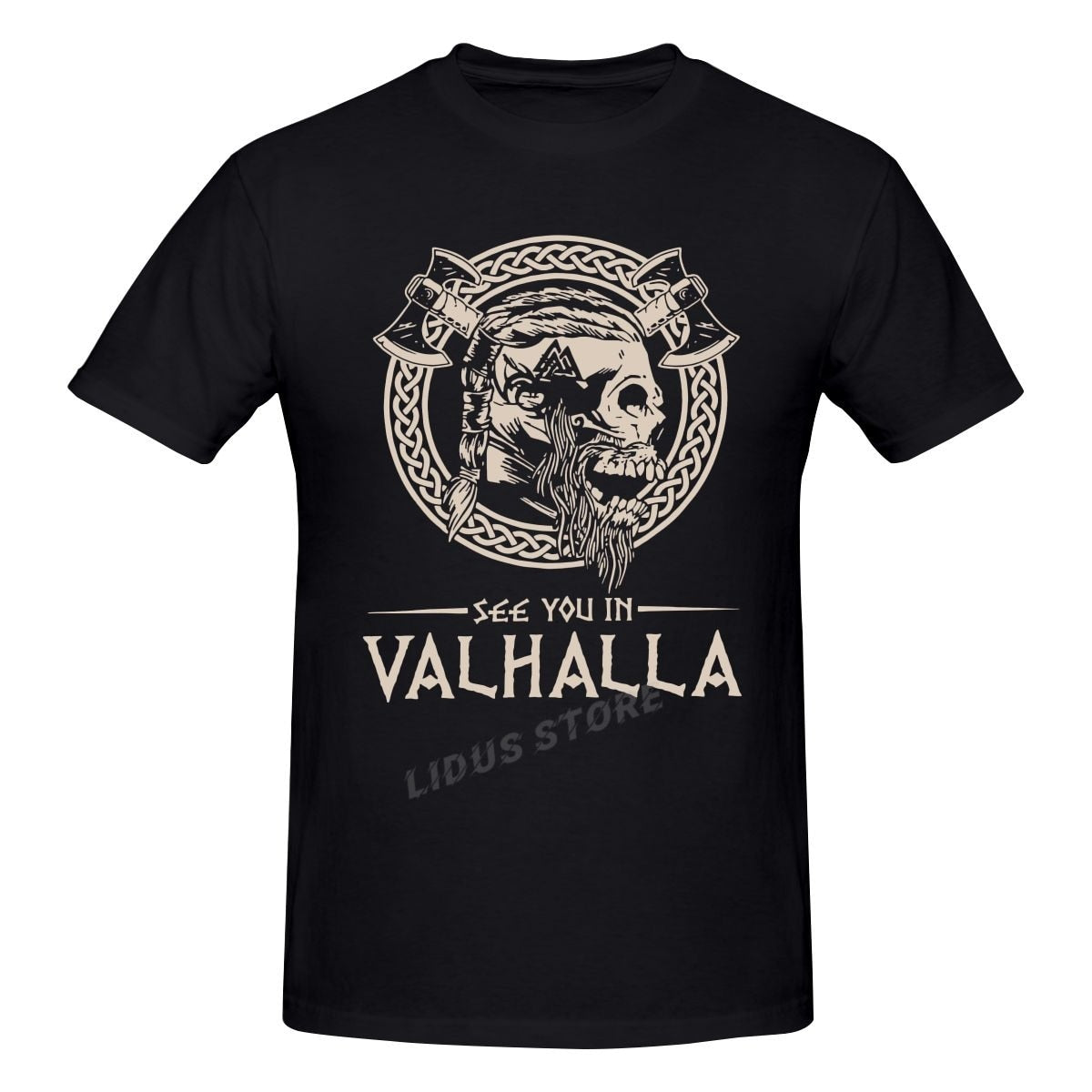Herren Gym Fitness Viking Tattoo 3D T-Shirt Rundhals Unisex Streetwear