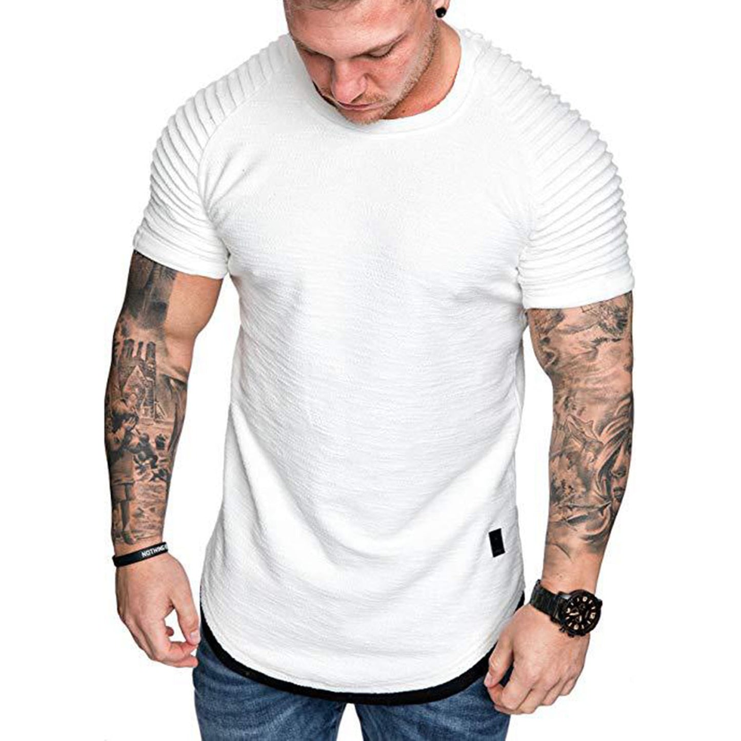 Herren kurzarm Kapuzenpullover Sweatjacke Pullover Hoodie Sweatshirt Streetwear