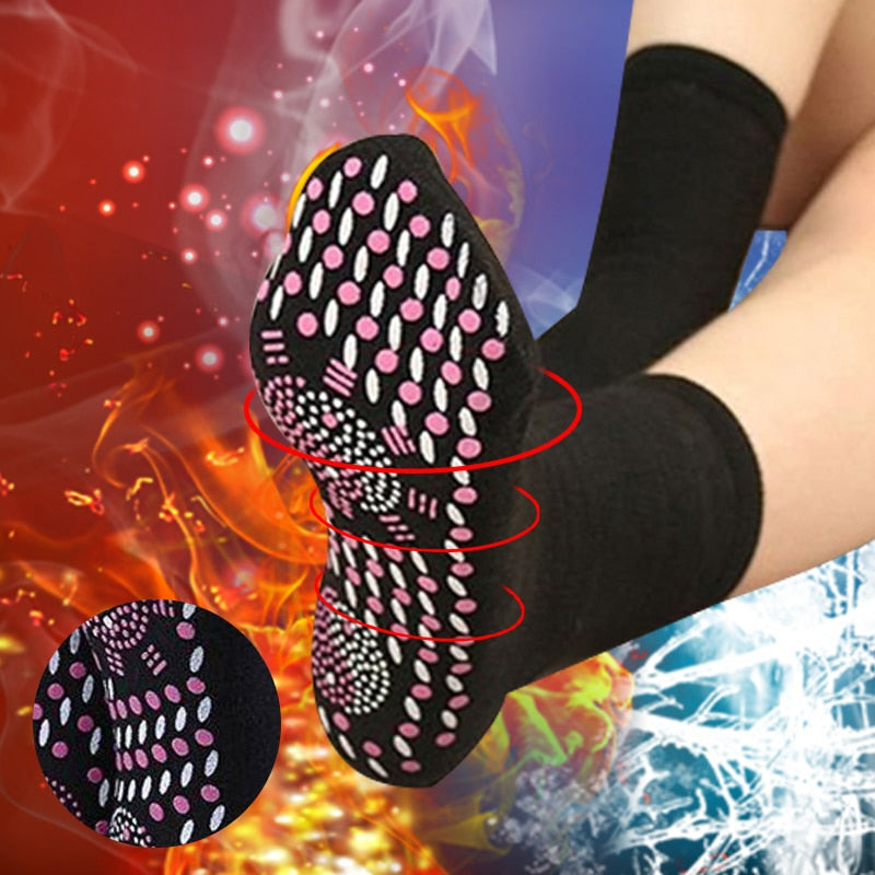 Selbsterwärmende Turmalin-Magnet Socken Therapie Magnetfeldtherapie Fußmassage