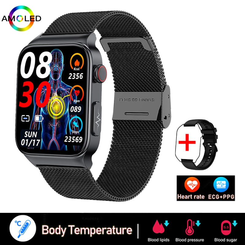 EKG + PPG Bluetooth Smart watch Fitness Tracker Sport Uhr Puls Armband Wasserdicht