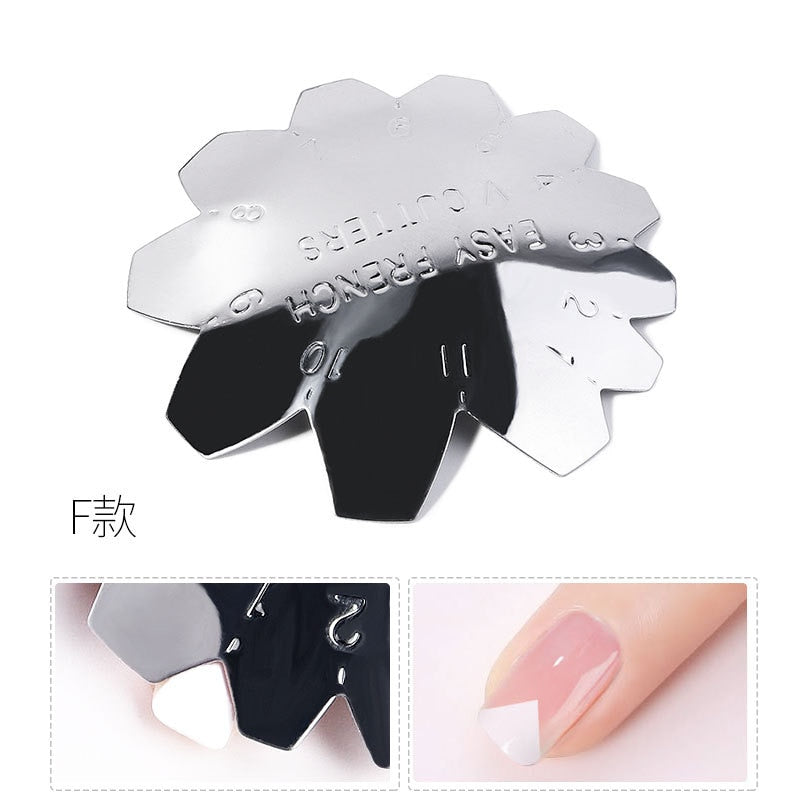 9 Größen French Nail Nagel Kunst Maniküre Schablone Trimmer Styling Tool