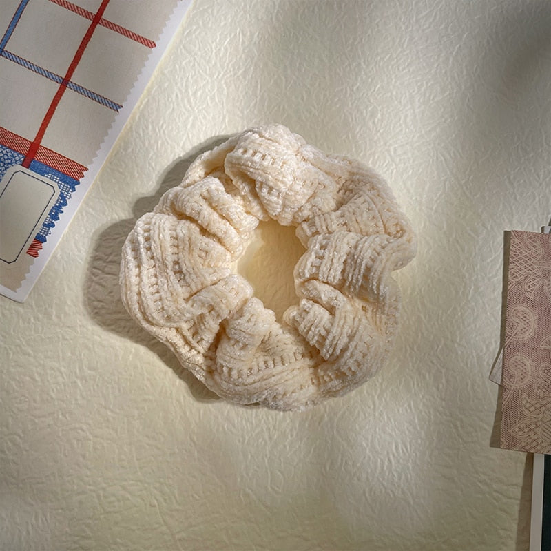 1/7 Stk/Set Haargummi Samt Haarband Zopfband Zopfgummi Velour XL Scrunchie Dick Matt