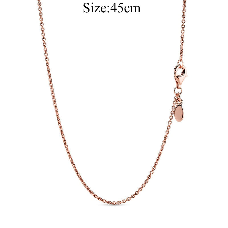 Massiv Sterling Silber 925 Panzerkette Fashion Halskette mit Zirkonia Anhänger Damen