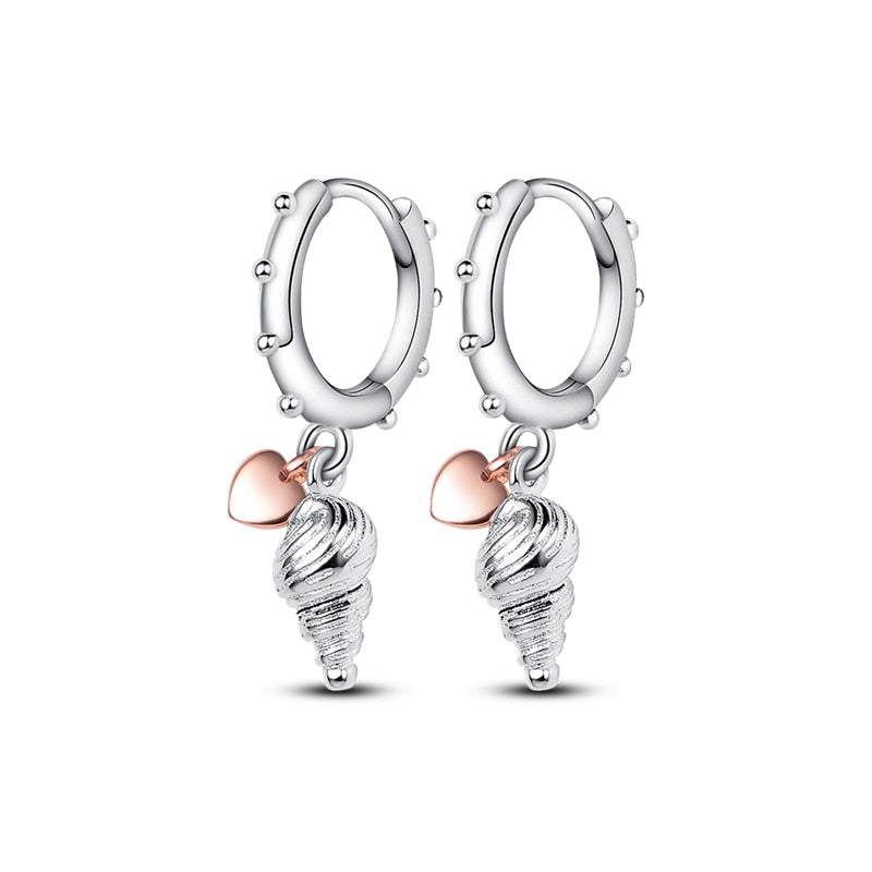 1 Paar Creolen aus 925 sterling Silber Ohrringe Ohrschmuck Zirkonia Ohrstecker