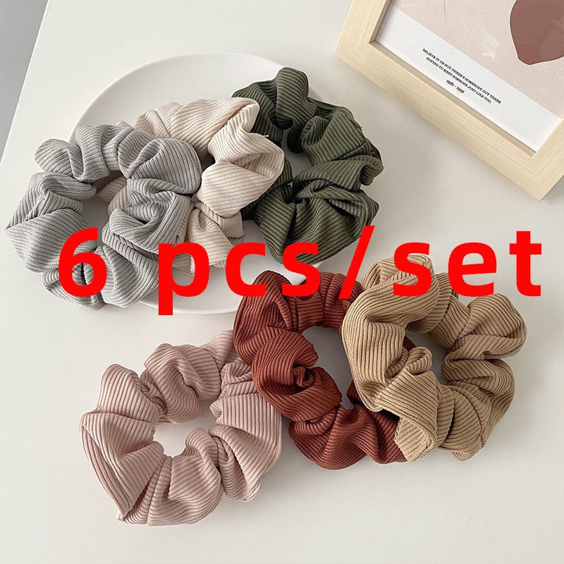 1/7 Stk/Set Haargummi Samt Haarband Zopfband Zopfgummi Velour XL Scrunchie Dick Matt