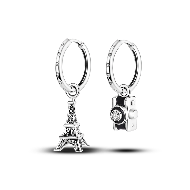 1 Paar Creolen aus 925 sterling Silber Ohrringe Ohrschmuck Zirkonia Ohrstecker