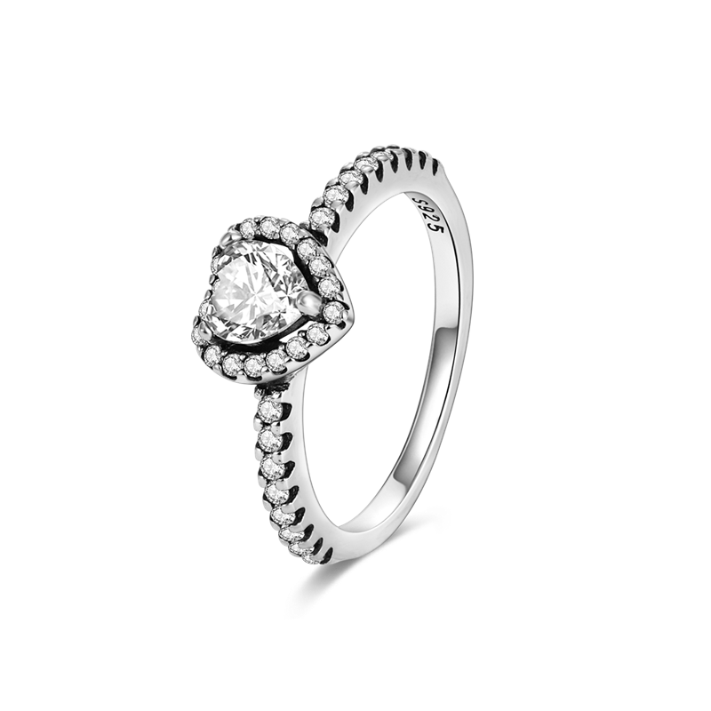 Massiv Sterling Silber 925 Ring filigran Fashion Damenring mit AAA Zirkonia