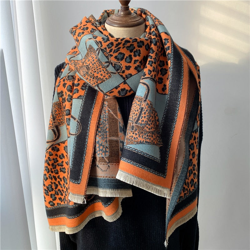 XXL Damen Winterschal Kaschmir Viskose Stola Schlauchschal  Halstuch Strickschal Loop NEU