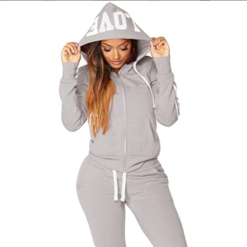 Damen Jogginganzug Jogging Trainingsanzug Fitnessanzug Freizeitanzug Hausanzug