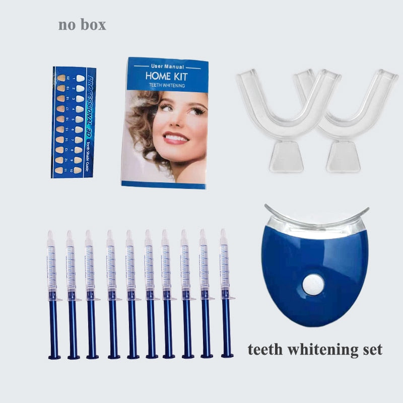 Professionelle Zahnaufhellung mit Gel Teethwhitening Kit, UV-LED bleaching Set