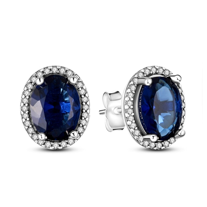 1 Paar Creolen aus 925 sterling Silber Ohrringe Ohrschmuck Zirkonia Ohrstecker