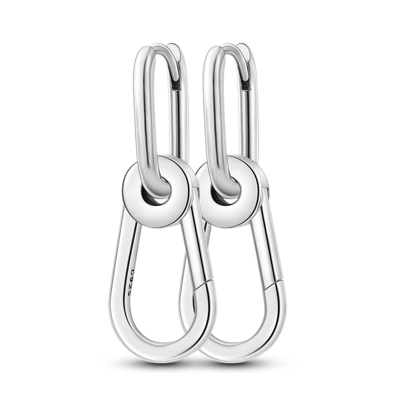 1 Paar Creolen aus 925 sterling Silber Ohrringe Ohrschmuck Zirkonia Ohrstecker