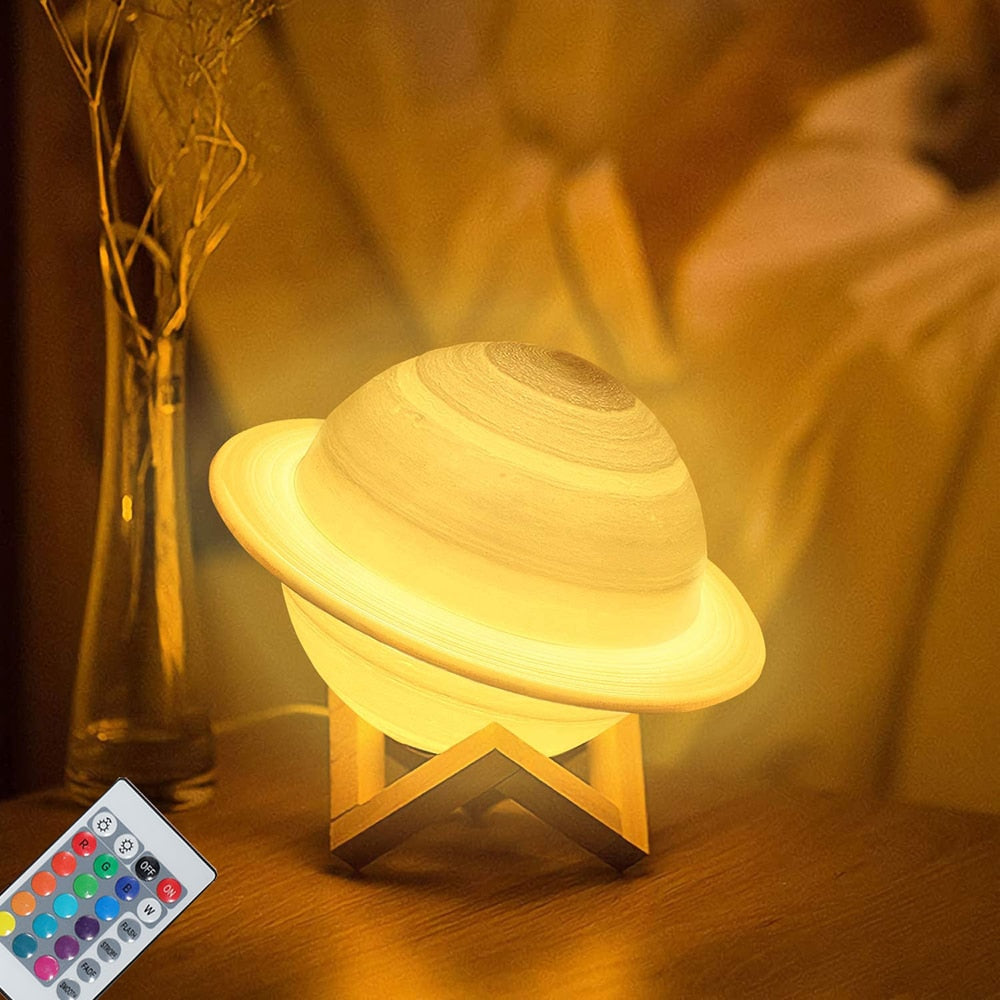 Mondlampe 3d Druck Kinder Mond Lampe Nachtlicht Dimmbar LED 16 Farbe USB Touch Lampe