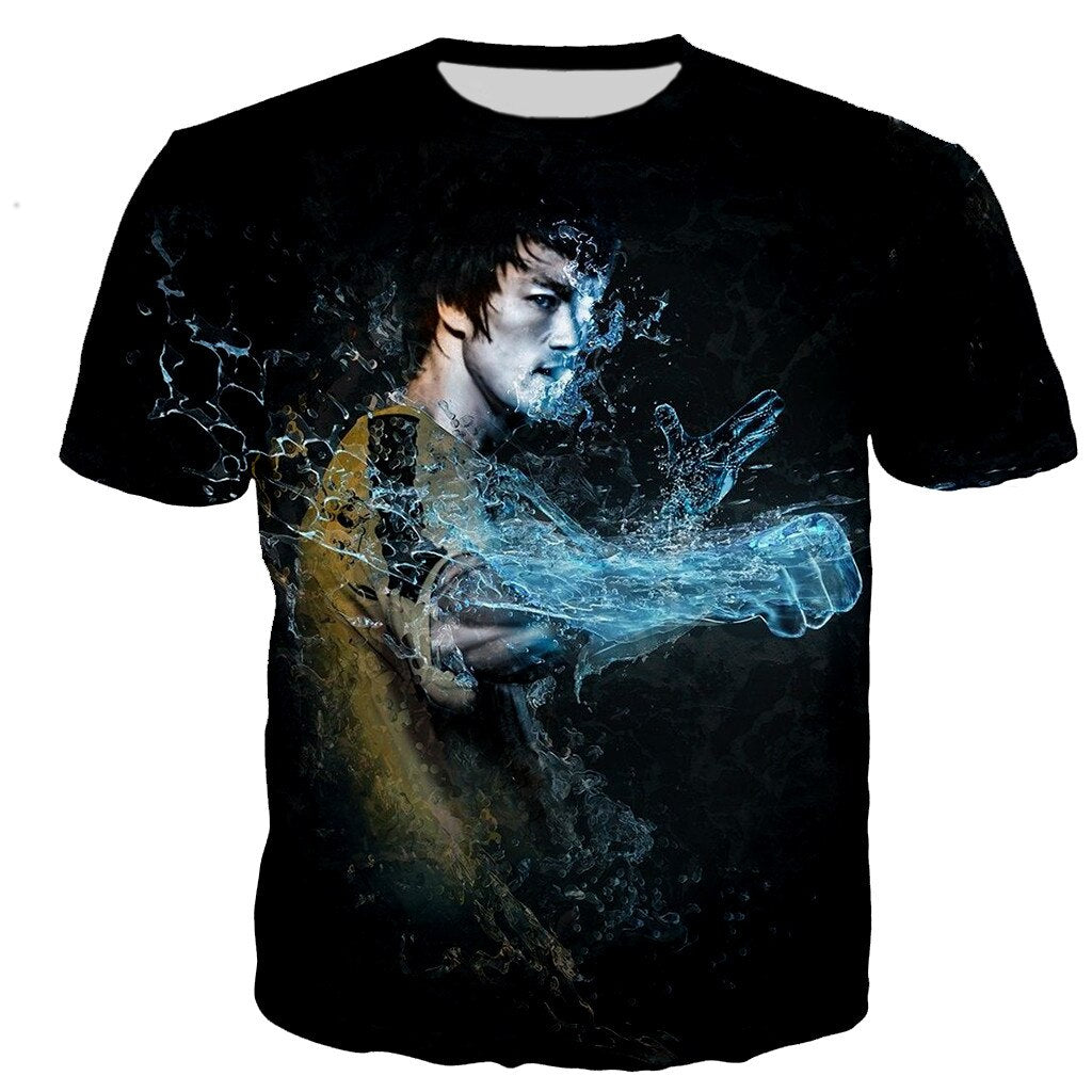 Unisex 3D-T-Shirt Streetwear Fashion Kung Fu Super Star Bruce Lee