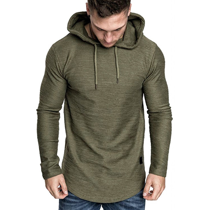 Herren langärmliger Kapuzenpullover Sweatjacke Pullover Hoodie Sweatshirt