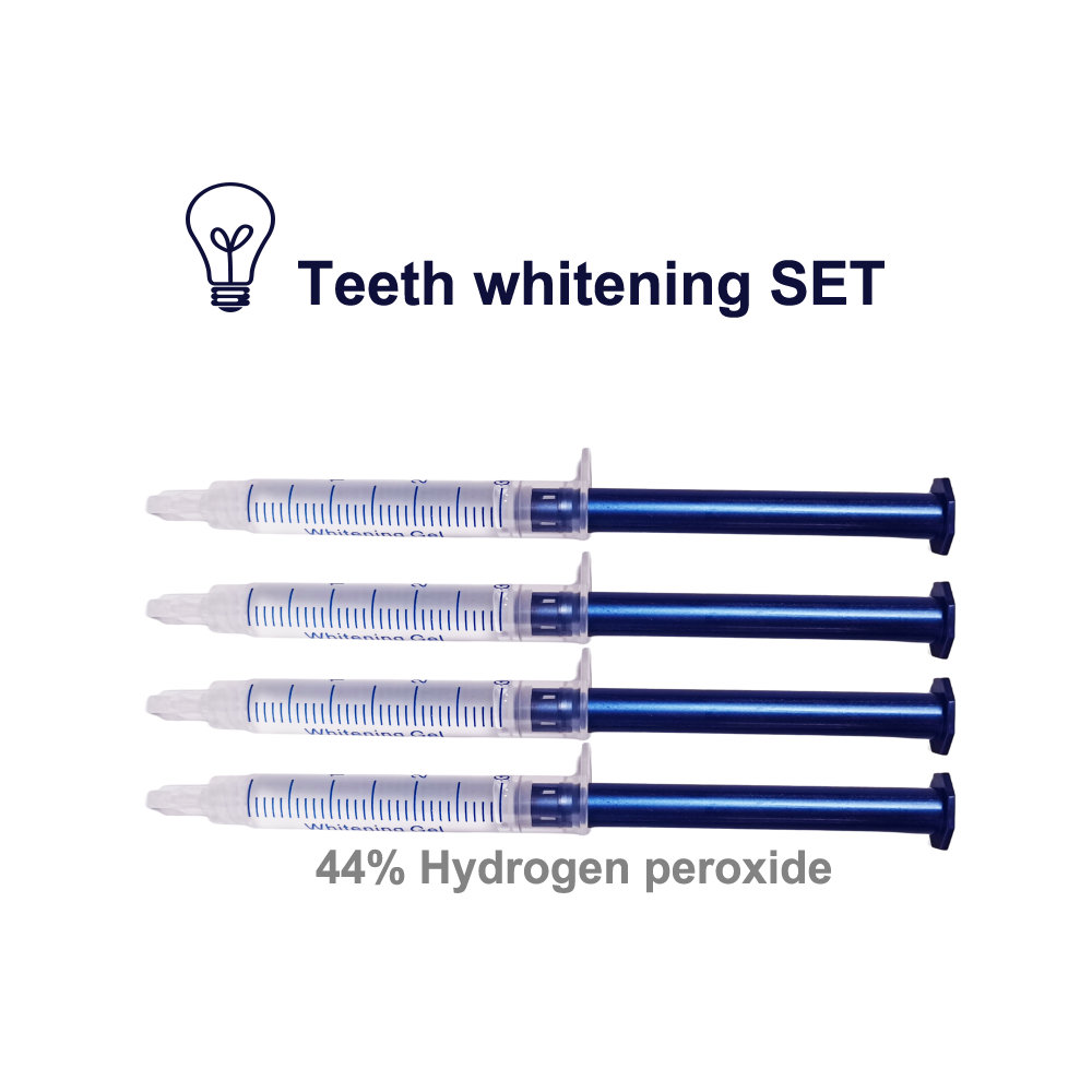 Professionelle Zahnaufhellung mit Gel Teethwhitening Kit, UV-LED bleaching Set