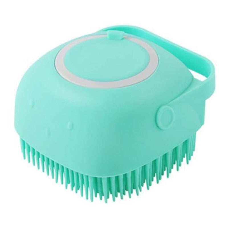 Haustier Massage Bad Bürste Für Hund Katze Shampoo Spender Silikon Waschen Tool