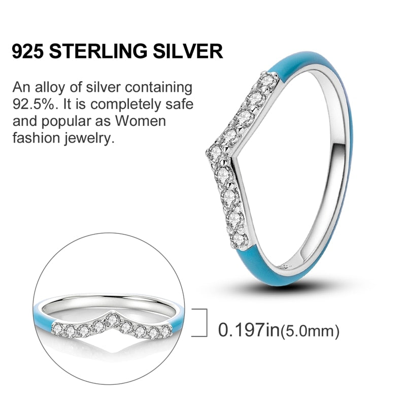 Massiv Sterling Silber 925 Ring filigran Fashion Damenring mit AAA Zirkonia