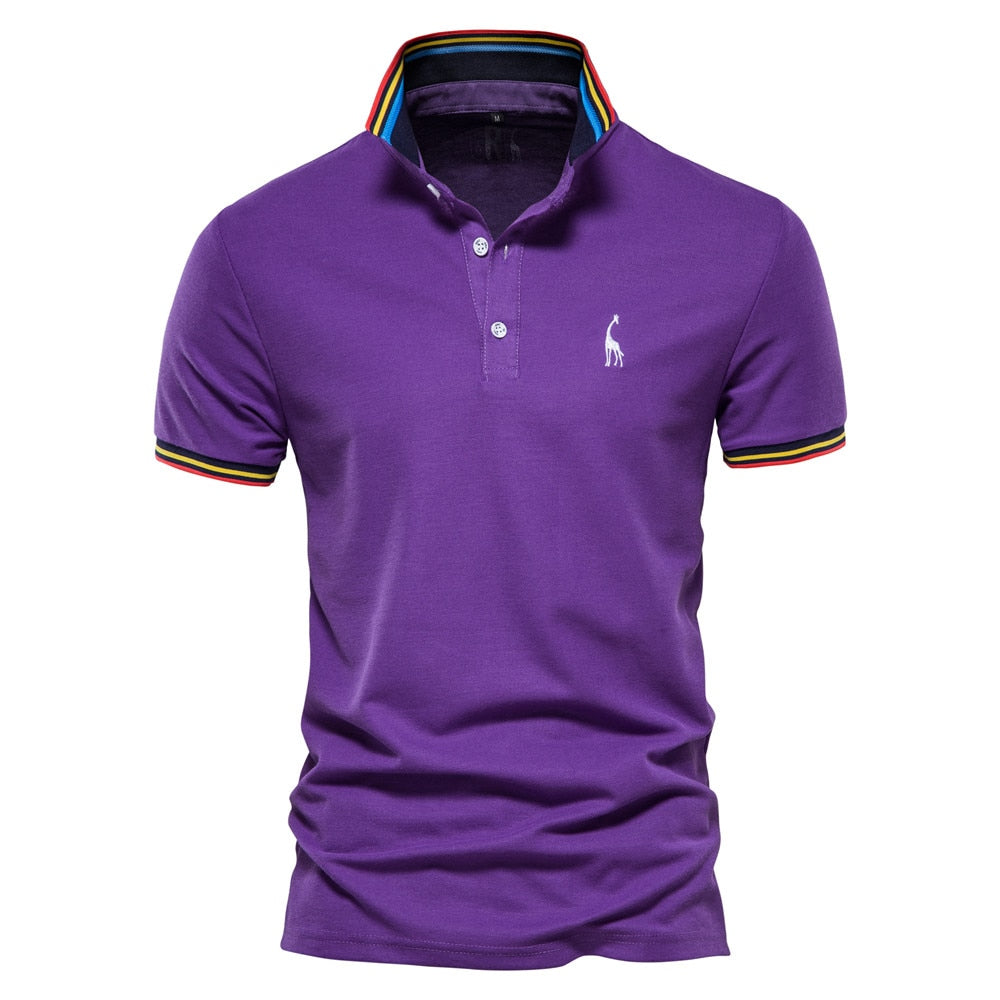 Herren Poloshirt Kontrast Kragen Polo Kurzarm Slim Fit Hemd Polohemd T-Shirt NEU