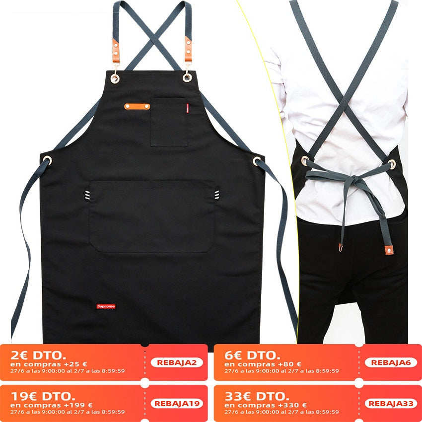 Chef Schürze Kochschürze Kellner Bistroschürze Küchenschürze Grillschürze Latzschürze
