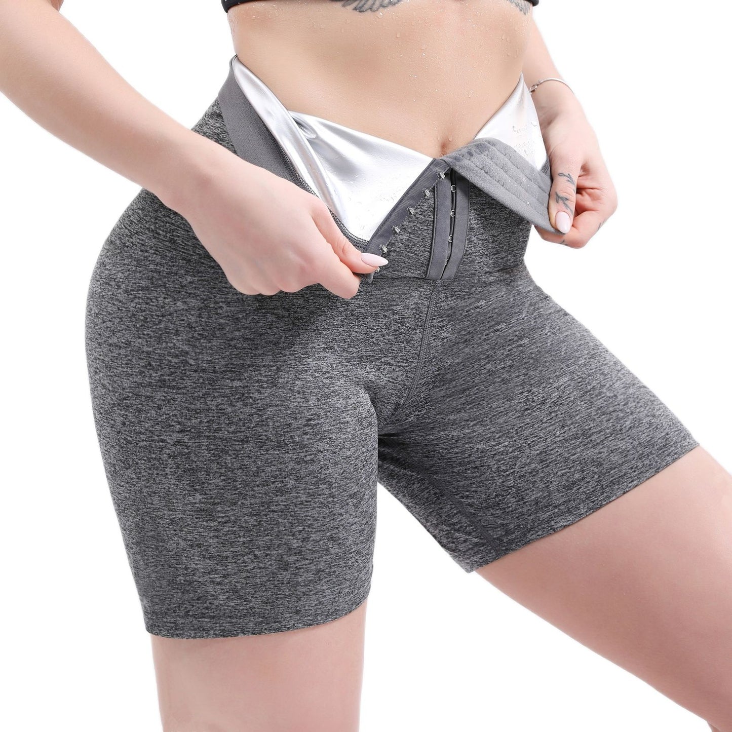 Frauen Sauna Hosen Körper Shaper Leggings Yoga Abnehmen Schweiß Einstellbare