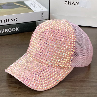 Strass Fashion Cappy Basecap Baseball Cap Mütze Kappe Damen Streetware