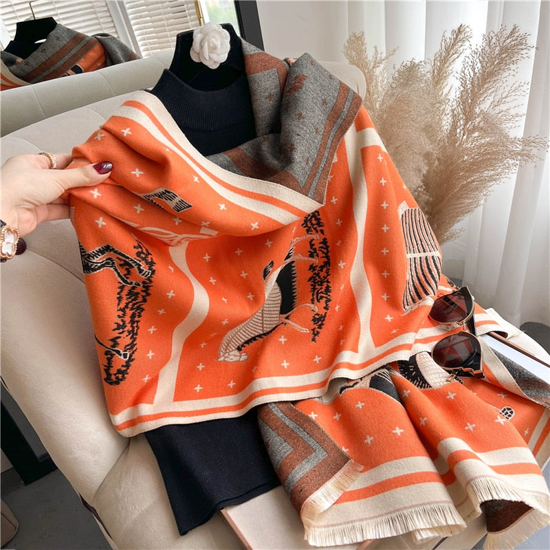 Fashion Damen Winterschal Viskose Stola Schlauchschal  Halstuch Strickschal Loop NEU
