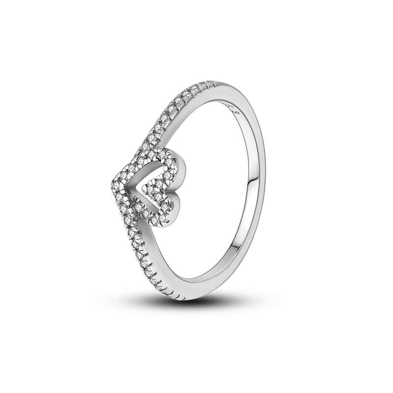 Massiv Sterling Silber 925 Ring filigran Fashion Damenring mit AAA Zirkonia