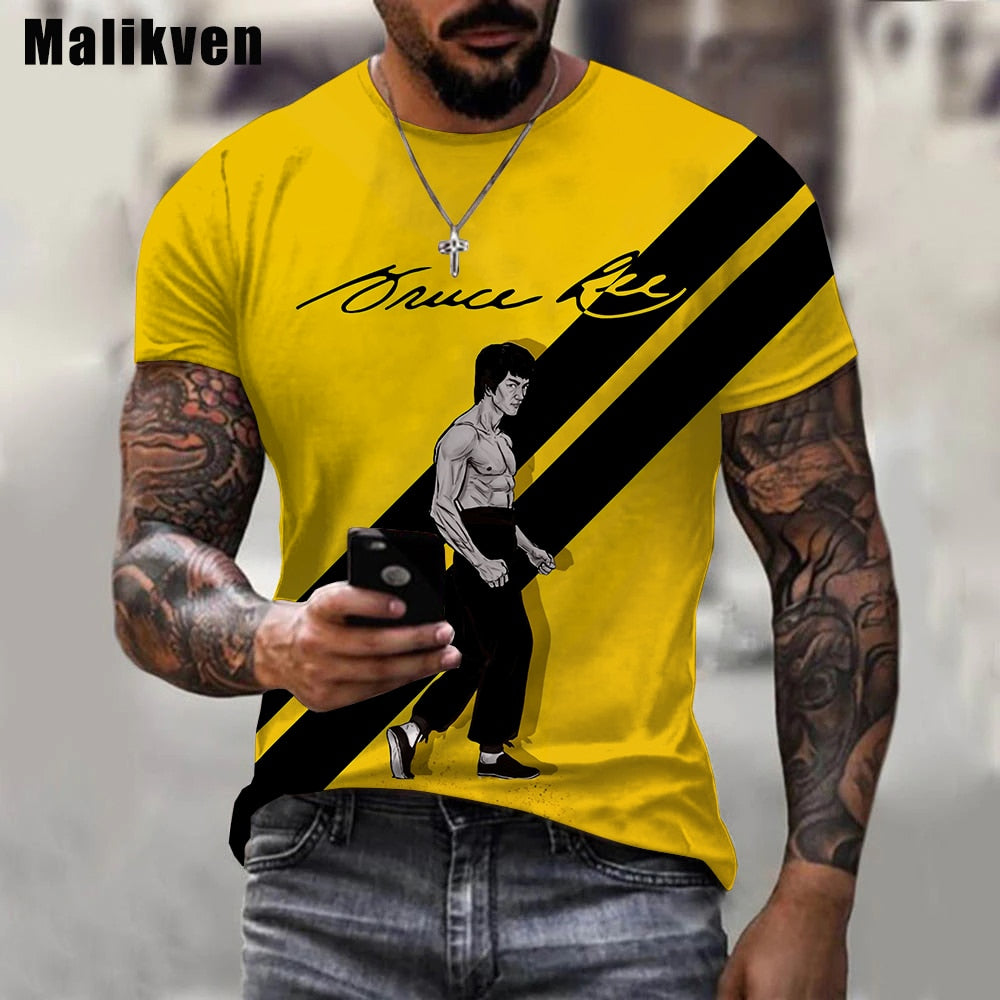 Unisex 3D-T-Shirt Streetwear Fashion Kung Fu Super Star Bruce Lee