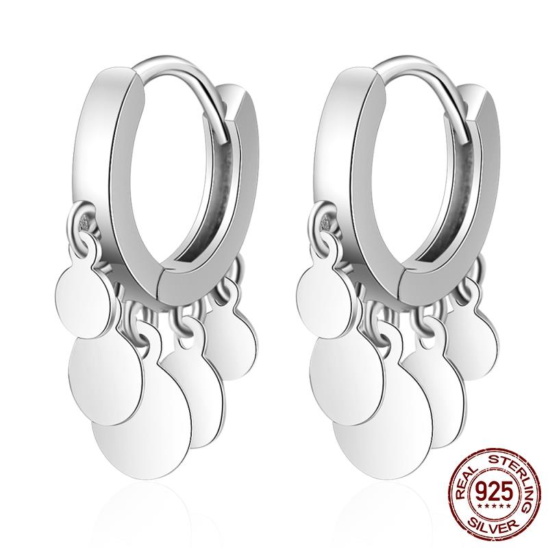 1 Paar Creolen aus 925 sterling Silber Ohrringe Ohrschmuck Zirkonia Ohrstecker