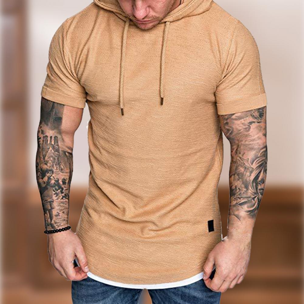Herren kurzarm Kapuzenpullover Sweatjacke Pullover Hoodie Sweatshirt Streetwear