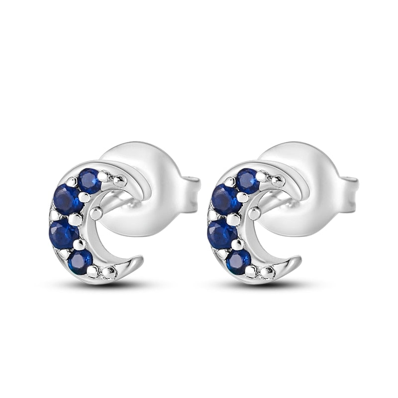 1 Paar Creolen aus 925 sterling Silber Ohrringe Ohrschmuck Zirkonia Ohrstecker