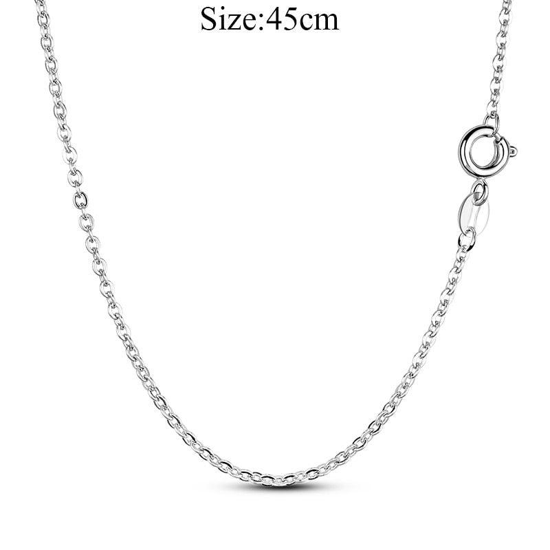Massiv Sterling Silber 925 Panzerkette Fashion Halskette mit Zirkonia Anhänger Damen