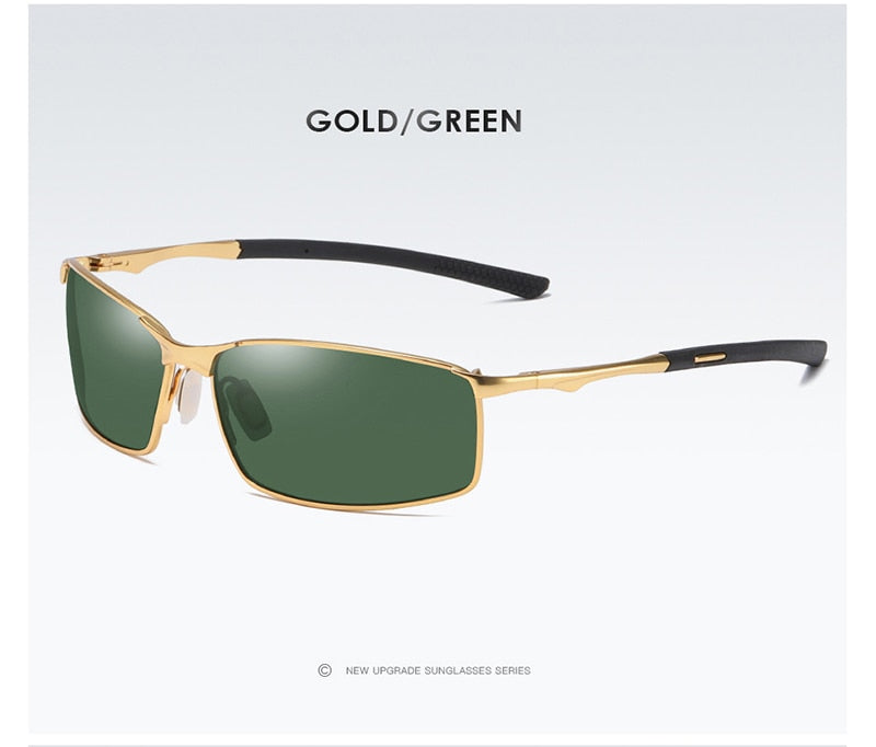 Aluminium Herren Sonnenbrille Polarisiert UV400 Schutz HD Fahren Pilotenbrille