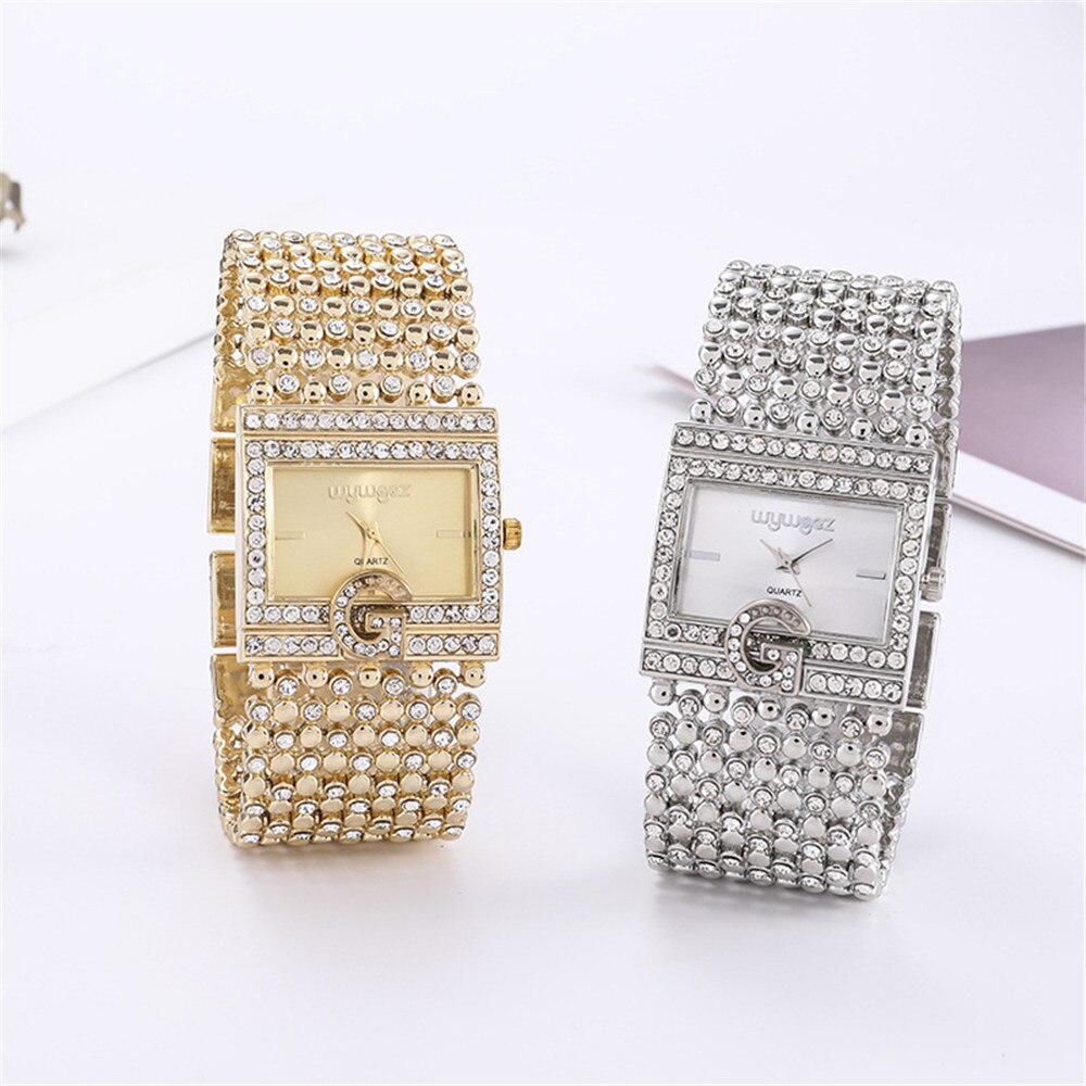 Damen Armband Uhr Mode Fashion Strass Luxus Quartz Business Schmuck