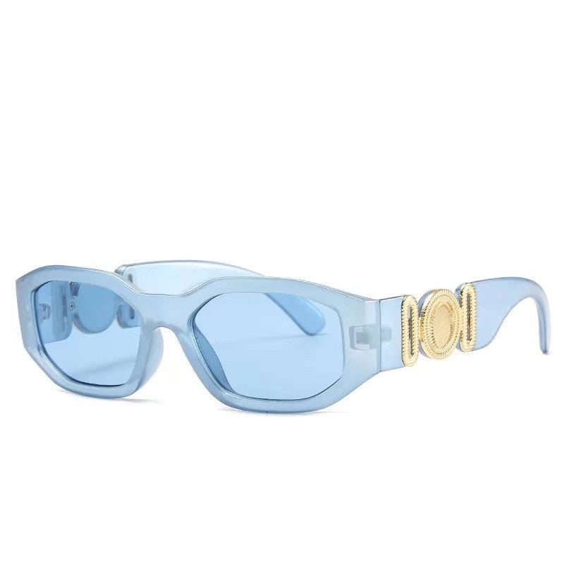 Designer Sonnenbrille Damen Herren Quadratische Übergröße Gläser Vintage UV400