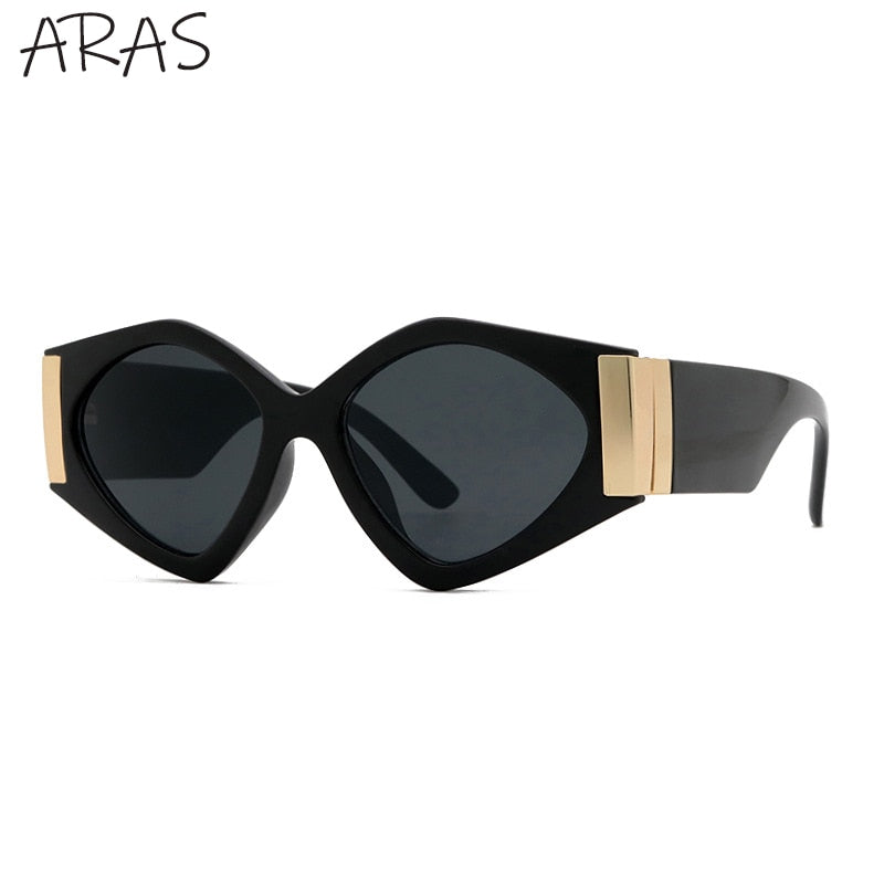 Fashion Rhombus Damen Cat Eye Sonnenbrille Luxusmarke UV400