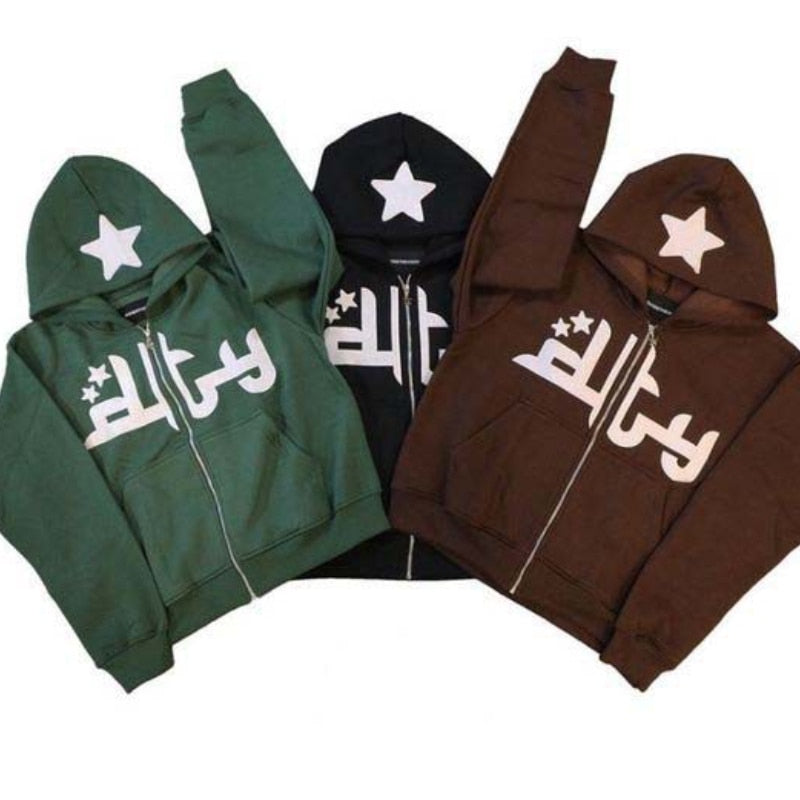 Kapuzenpullover Sweatjacke Zip Hoodie Sweatshirt Pullover Pulli Damen