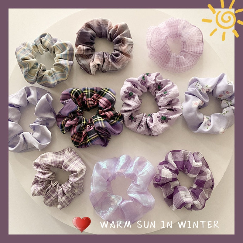 1/7 Stk/Set Haargummi Samt Haarband Zopfband Zopfgummi Velour XL Scrunchie Dick Matt