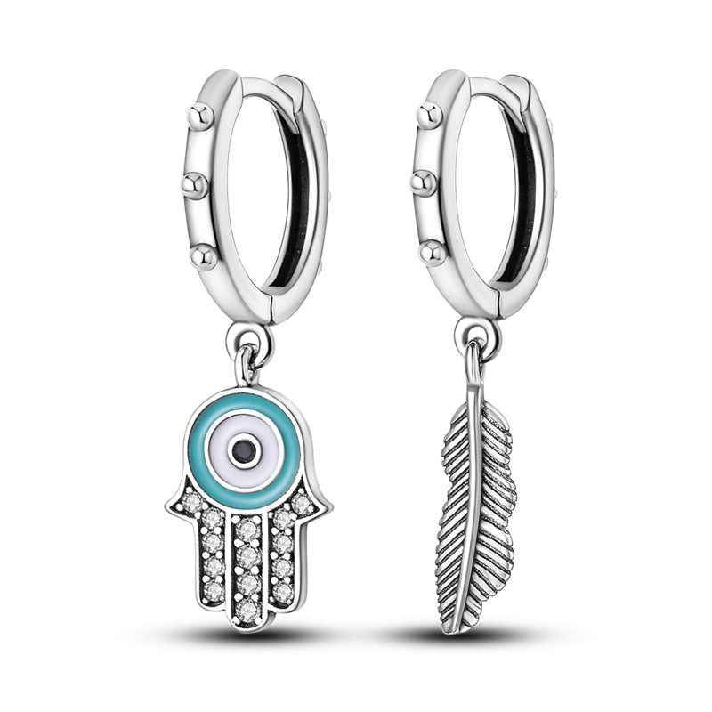 1 Paar Creolen aus 925 sterling Silber Ohrringe Ohrschmuck Zirkonia Ohrstecker