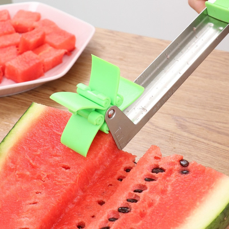 Wassermelonen-Schneider-Windmühlen-Form-Plastikhobel zum Schneiden Edelstahl