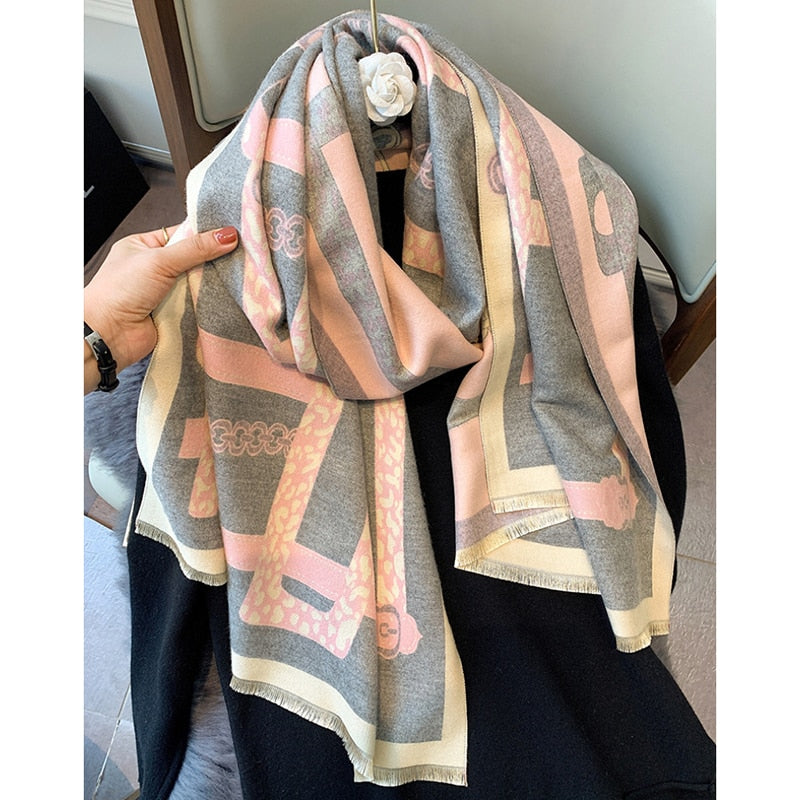 XXL Damen Winterschal Kaschmir Viskose Stola Schlauchschal  Halstuch Strickschal Loop NEU