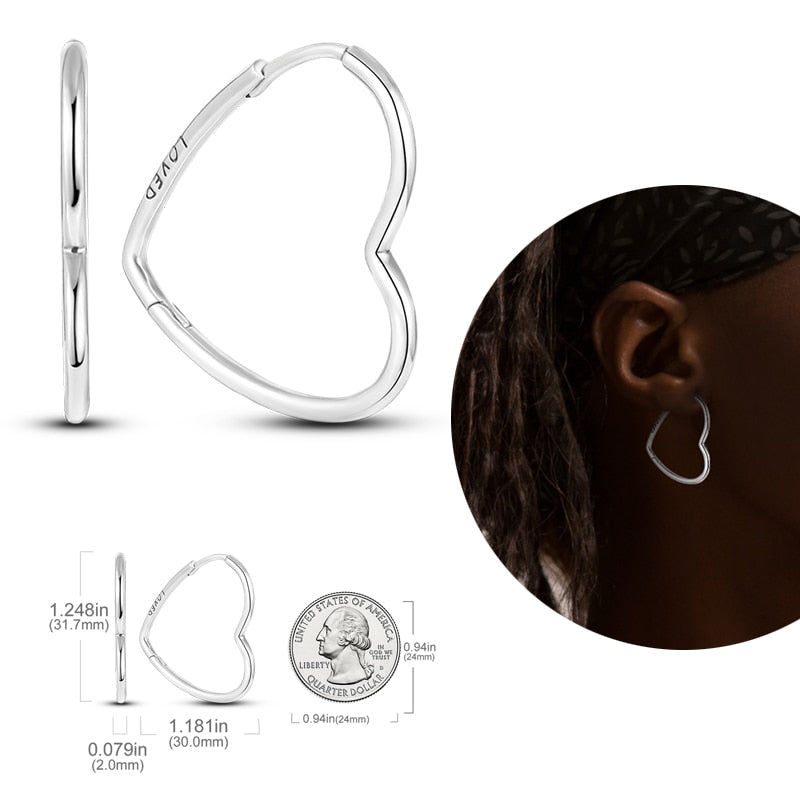 1 Paar Creolen aus 925 sterling Silber Ohrringe Ohrschmuck Zirkonia Ohrstecker