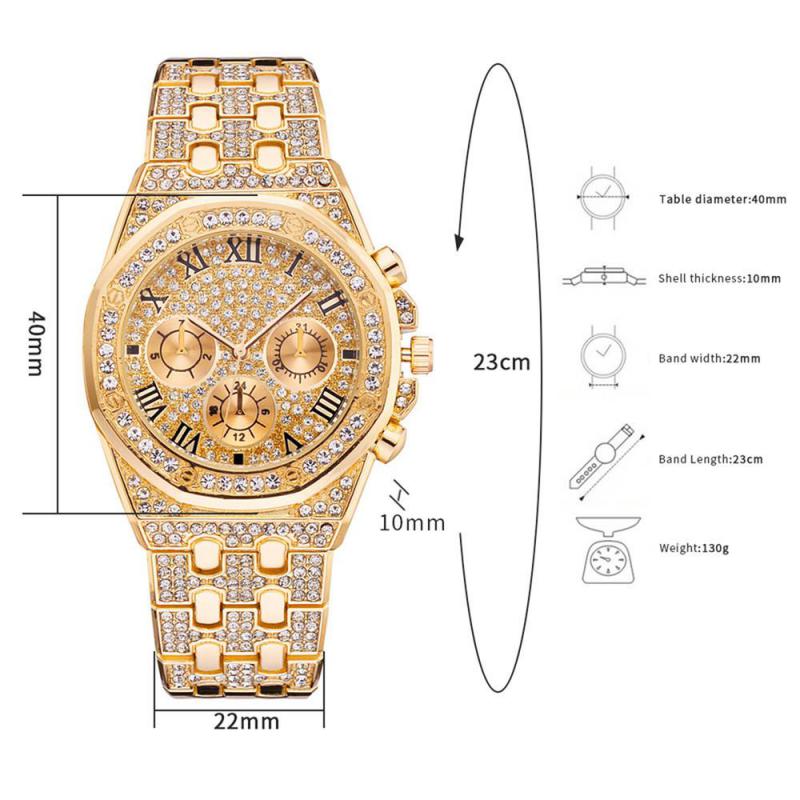 Herren Armbanduhr Silber Schwarz Edelstahl Quarzuhr Luxus Chronograph Business