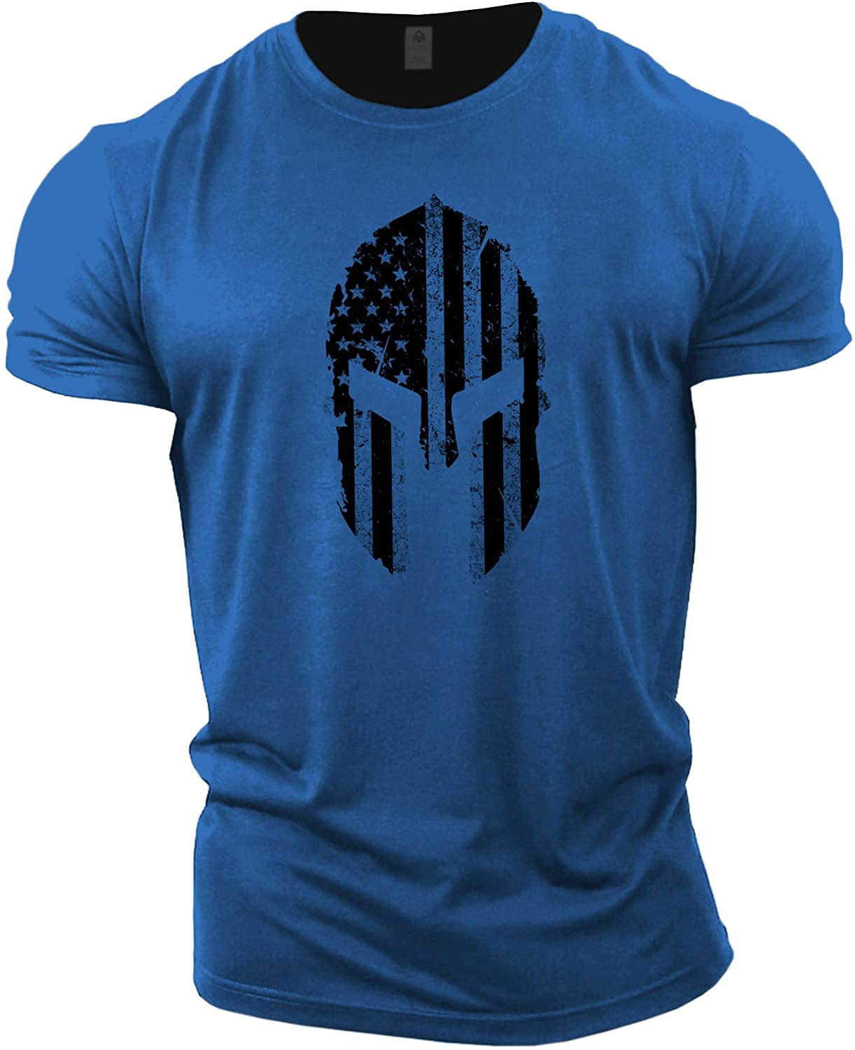 Herren Gym Fitness Viking Tattoo 3D T-Shirt Rundhals Unisex Streetwear