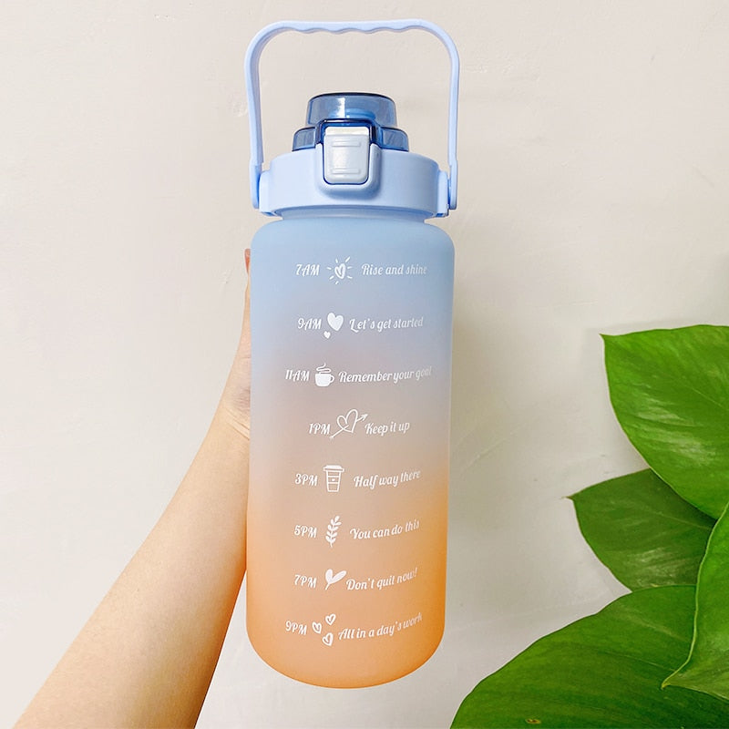 2L Trinkflasche Sportflasche Wasserflasche Getränkeflasche BPA-frei Tritanflasche