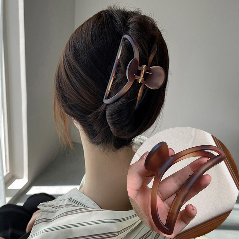 Damen Groß Perlen Haar Klauen Elegant Acryl Haarspange Hyperbole Haarklammer Neu