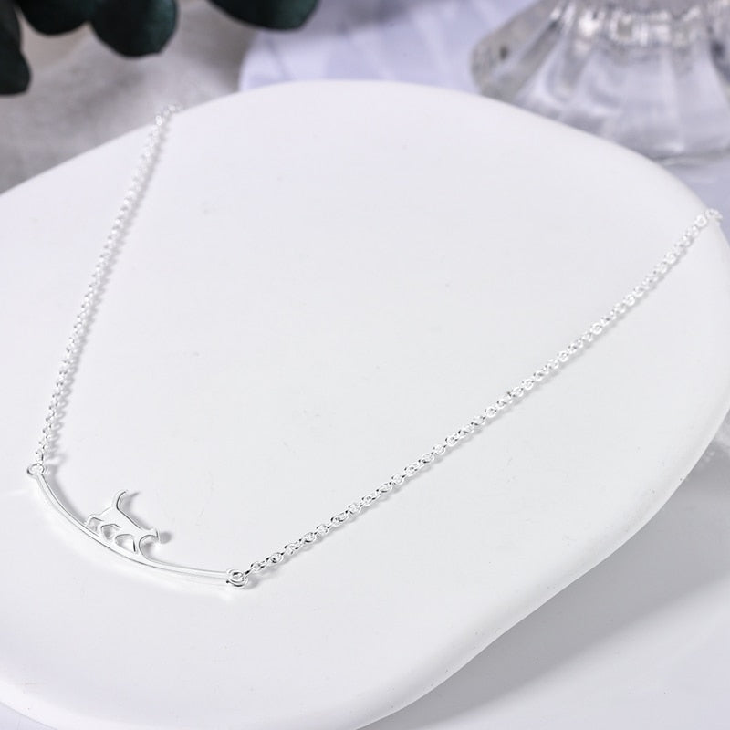 Massiv Sterling Silber 925 Panzerkette Fashion Halskette mit Zirkonia Anhänger Damen