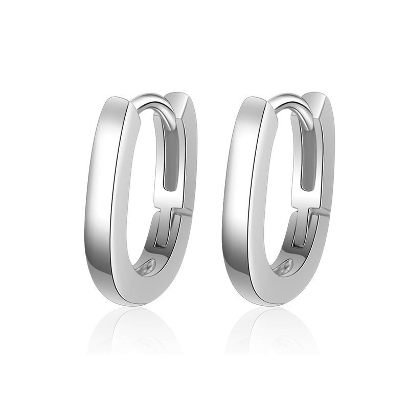 1 Paar Creolen aus 925 sterling Silber Ohrringe Ohrschmuck Zirkonia Ohrstecker