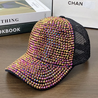 Strass Fashion Cappy Basecap Baseball Cap Mütze Kappe Damen Streetware